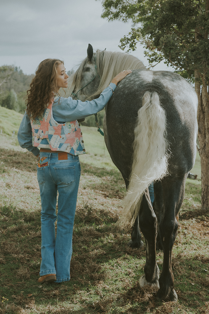 Wings Hawaii patchwork vest 