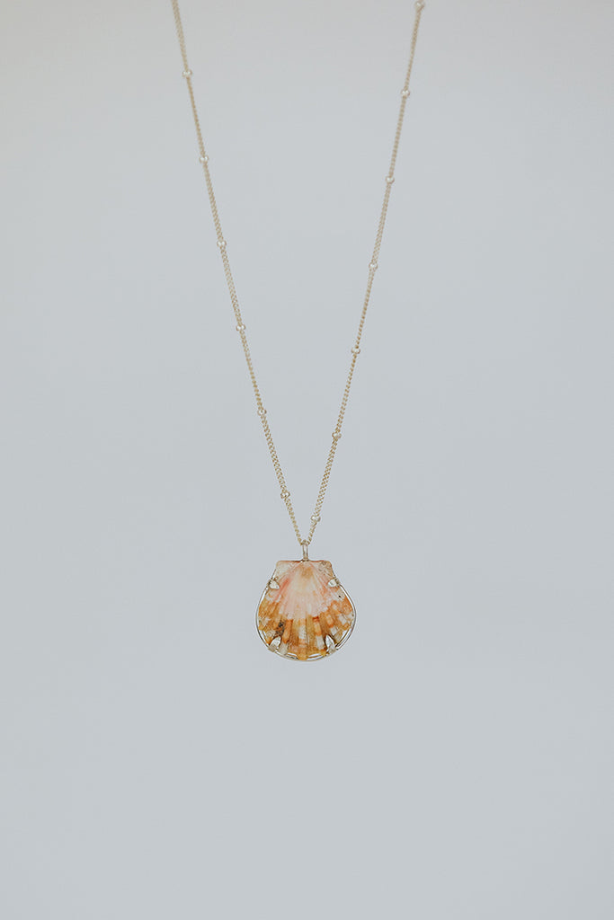 Sterling Silver Hawaiian Sunrise Shell Necklace