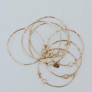 Ti Leaf Bangle - South Seas Pearl