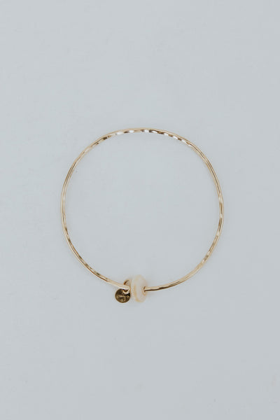 Ti Leaf Bangle - Puka Shell