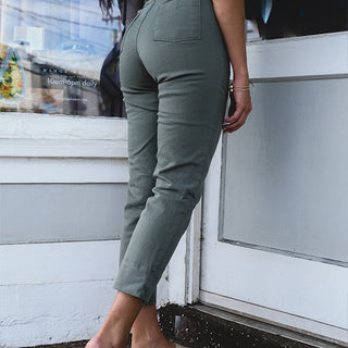 Retro Pocket Pants - Olive Twill