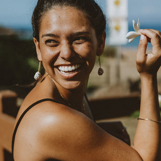 Shell Drop Chain Earrings - Drupe Shell