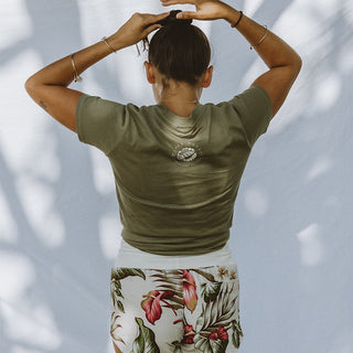 Women's Whale Tee - Olive