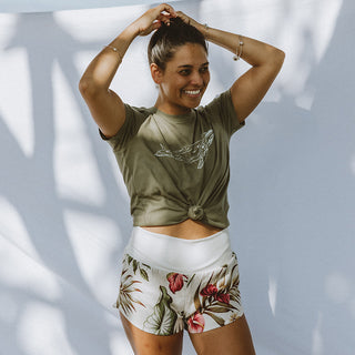 Women's Whale Tee - Olive