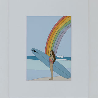 Matted Surfer Girls Prints