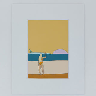 Matted Surfer Girls Prints