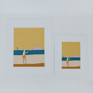 Matted Surfer Girls Prints