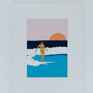 Matted Surfer Girls Prints