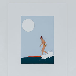 Matted Surfer Girls Prints