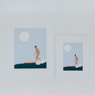 Matted Surfer Girls Prints