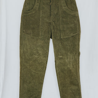 Retro Pocket Pants - Olive Corduroy