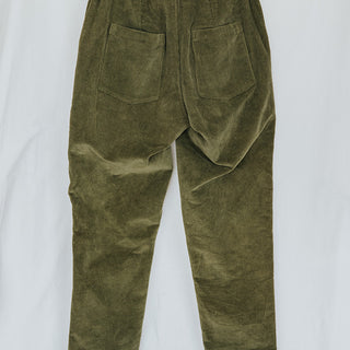 Retro Pocket Pants - Olive Corduroy