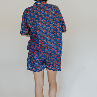 Block Print Pajama Sets - Short Sleeve