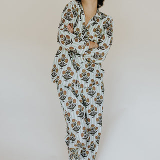 Block Print Pajama Sets - Long Sleeve