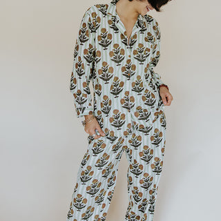 Block Print Pajama Sets - Long Sleeve