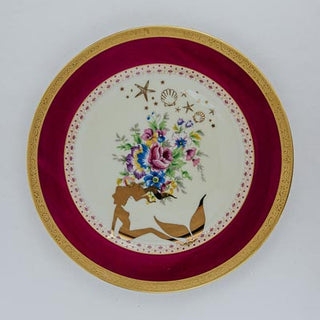Mermaid Dinner Plates - Burgundy