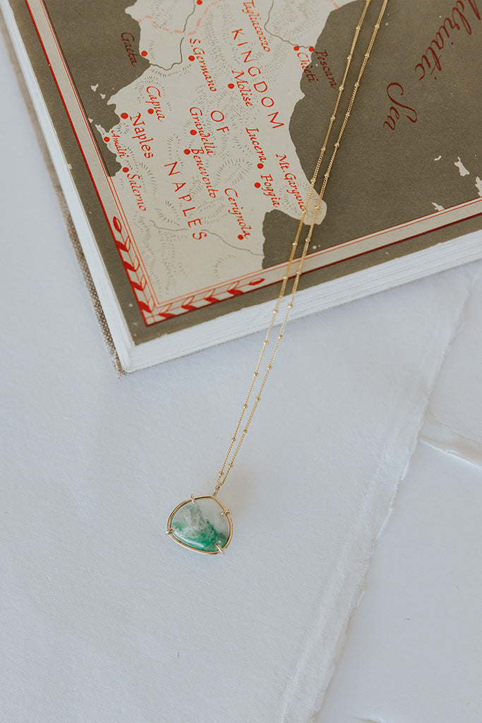 Emerald Gemstone Necklace - Small
