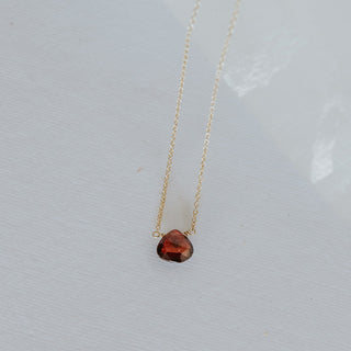 Single Stone Necklace - Warm Tones