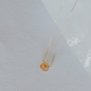 Single Stone Necklace - Warm Tones