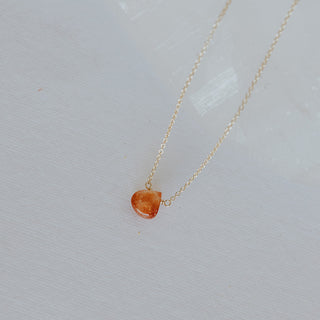 Single Stone Necklace - Warm Tones