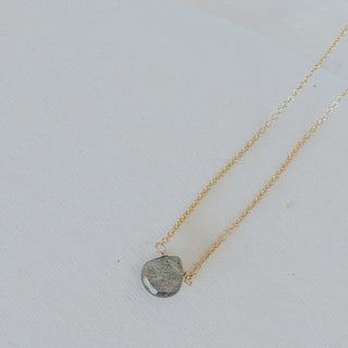 Single Stone Necklace - Cool Tones