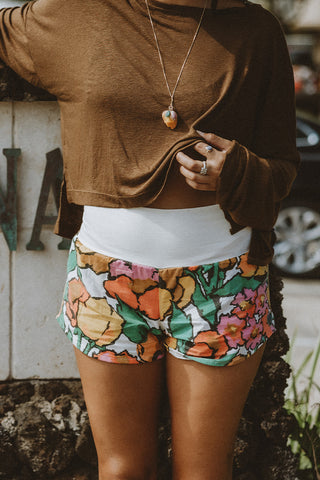 Vintage Tablecloth Pau Hana Shorts - All Size Small