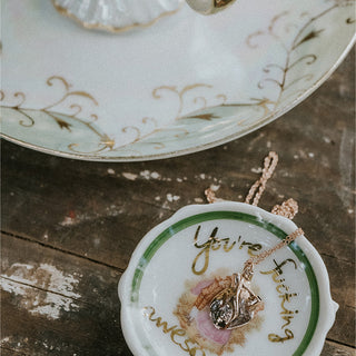 You're Awesome Ring Dish Green