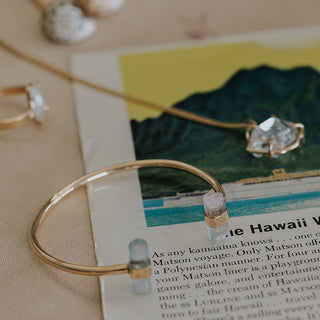 Banded Pink Tourmaline Cuff