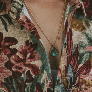 Fluorite Drop Necklace