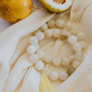 Stretchy Large Crystal Bracelet - Moonstone