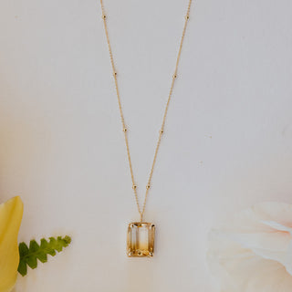 Sunset Cascade Citrine Necklace