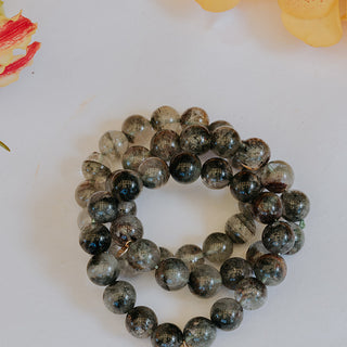 Stretchy Large Crystal Bracelet - Chlorite Quartz