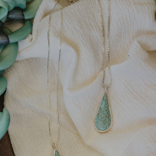 Triangle Turquoise Pendant Necklace