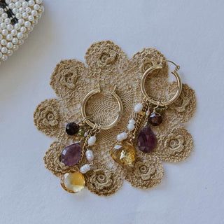 Multi Charm Hoops - Sunrise Clouds