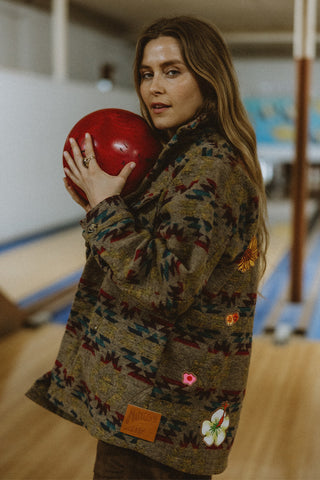 Aztec Army Jacket - Rainbow
