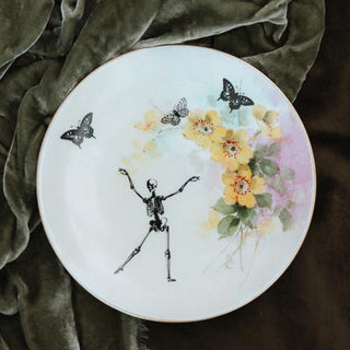 wings hawaii dancing skeleton jewelry dish 
