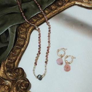 Wings Hawaii Tahitian Pearl Beaded Necklace - Pink Tourmaline