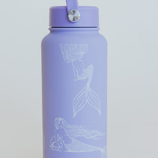 Mermaid Party Water Bottle - Lavender