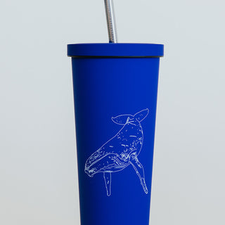 Humpback Whale Tumbler - Royal Blue