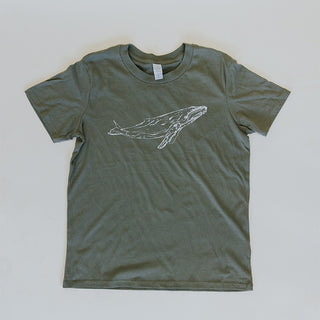 Women's Whale Tee - Olive