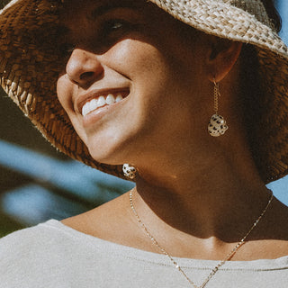 Shell Drop Chain Earrings - Drupe Shell