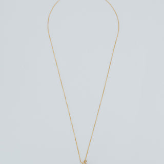 Single Shell Necklace - Cowrie + Aquamarine