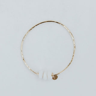 Ti Leaf Bangle - Triple Puka Shell