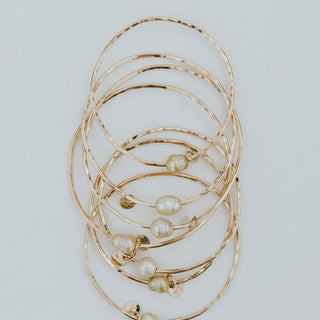 Ti Leaf Bangle - South Seas Pearl