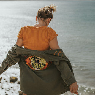 U Neck Cropped Tee - Marigold
