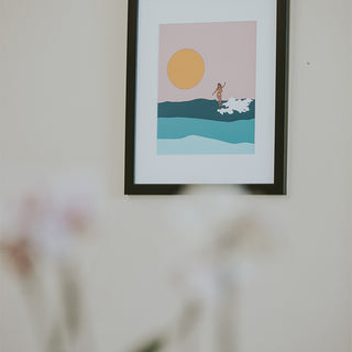 Matted Surfer Girls Prints