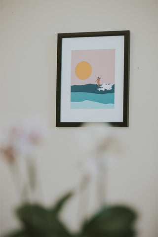 Matted Surfer Girls Prints
