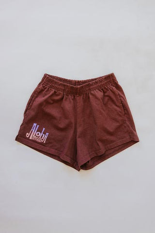 Wings Hawaii aloha shorts in brown - front 