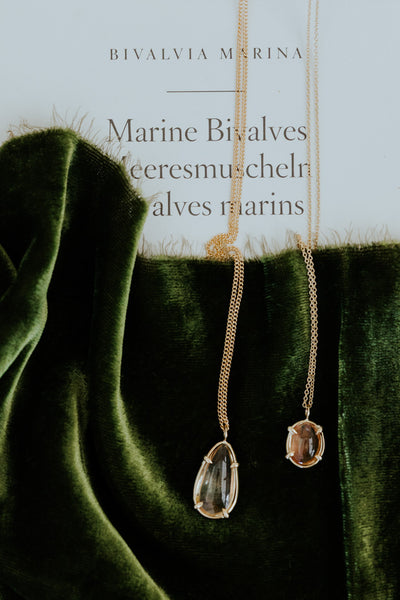 Crystal Ball Sunstone Necklace - 14k