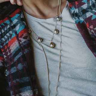 Southseas pearl suspended from 30" Gold filled necklace
